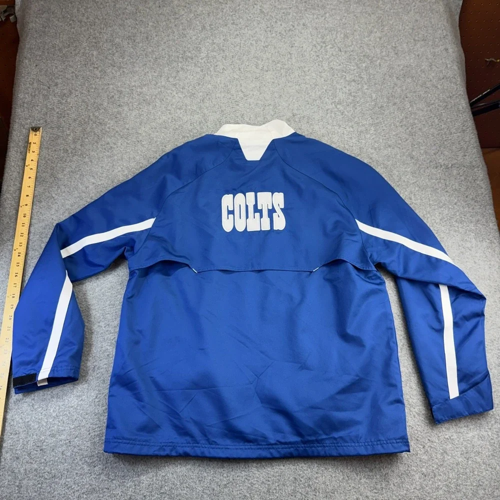 Reebok NFL Indianapolis Colts‎ On‑Field Windbreaker Jacket Men's Large Blue ZIP